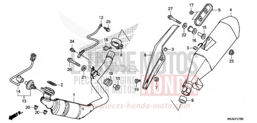 EXHAUST MUFFLER NC750DK de 2019